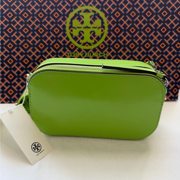 Tory Burch Miller Goat Mini Crossbody Bag Monster Silver Neon Green - Picture 2 of 10